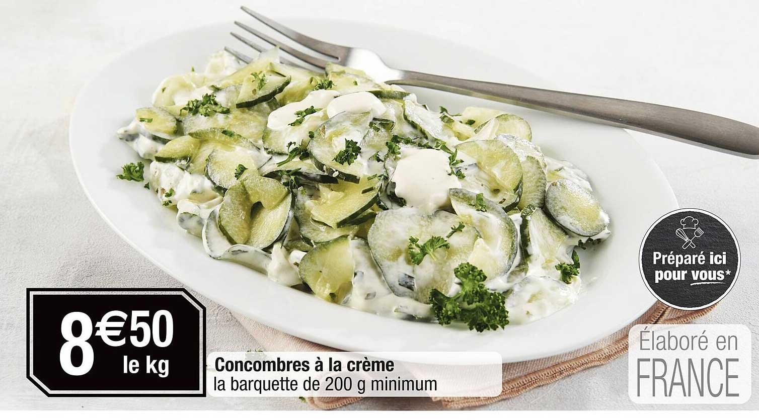 Concombres à la crème