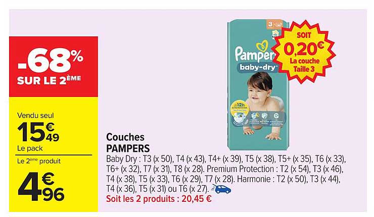 Couches PAMPERS
