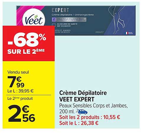 Crème Dépilatoire VEET EXPERT