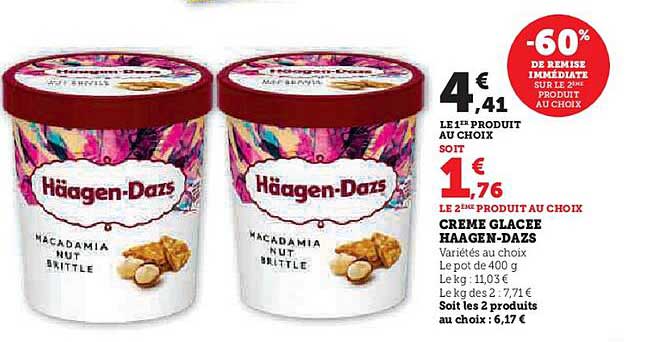 CRÈME GLACÉE HAAGEN-DAZS