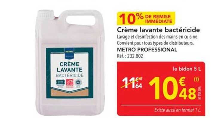 Crème lavante bactéricide