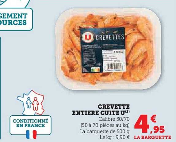 CREVETTE ENTIERE CUITE U