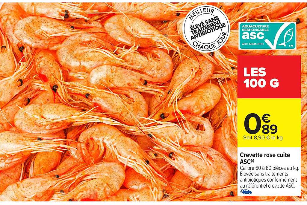 Crevette rose cuite ASC®