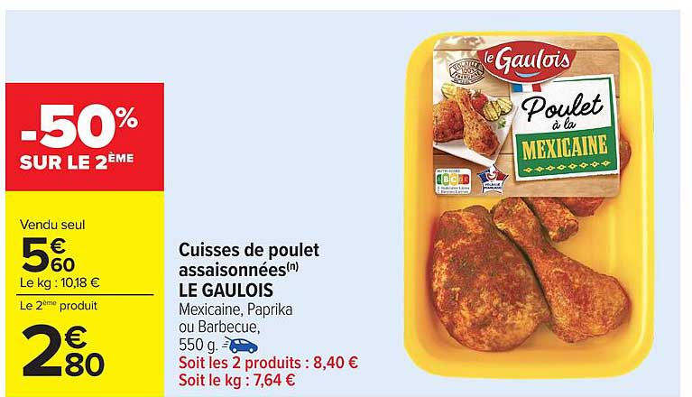 Cuisses de poulet assaisonnées(n) LE GAULOIS