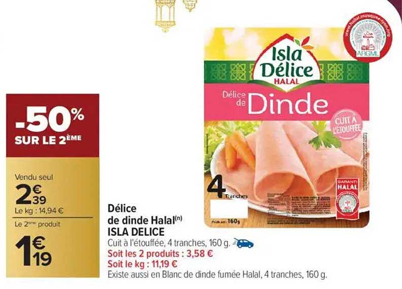 Délice de dinde Halal Isla Délice