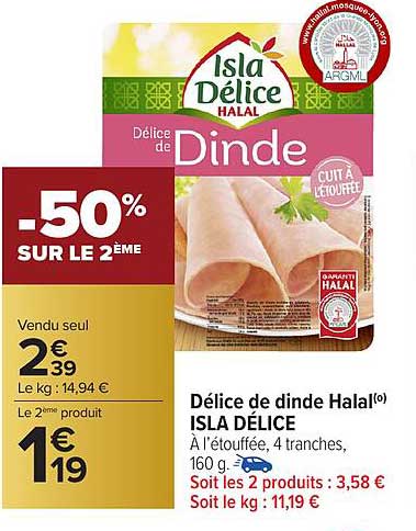 Délice de dinde Halal(°) ISLA DÉLICE