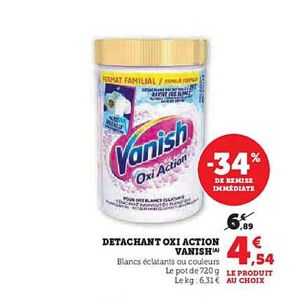 Détachant Oxi Action Vanish
