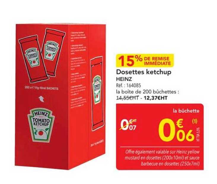 Dosettes ketchup HEINZ