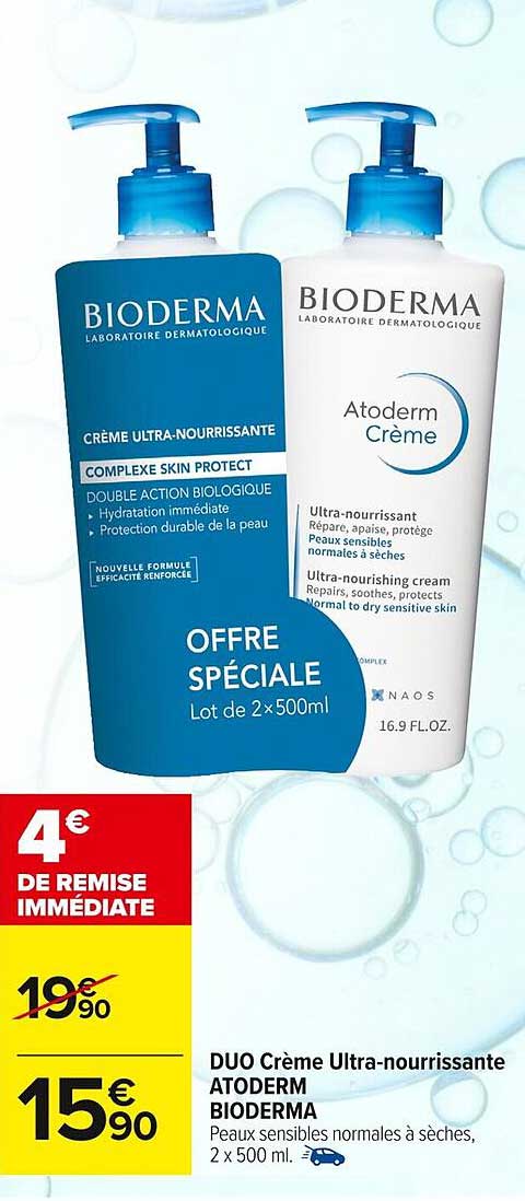DUO Crème Ultra-nourrissante ATODERM BIODERMA