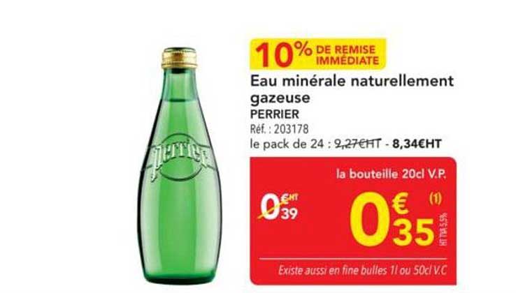 Eau minérale naturellement gazeuse PERRIER