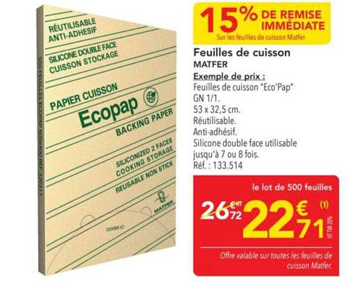 Feuilles de cuisson MATFER