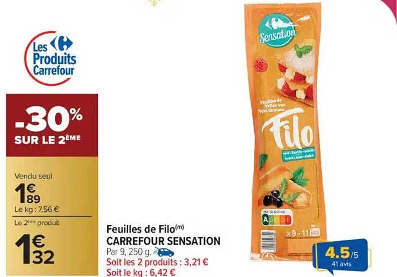 Feuilles de Filo(m) CARREFOUR SENSATION
