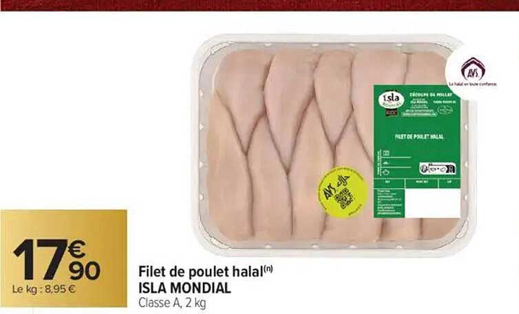Filet de poulet halal(n) ISLA MONDIAL