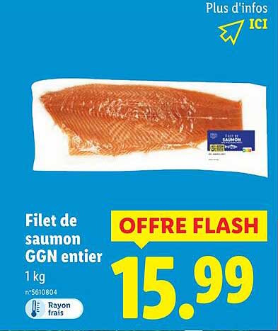 Filet de saumon GGN entier