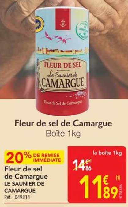 Fleur de sel de Camargue Boîte 1kg