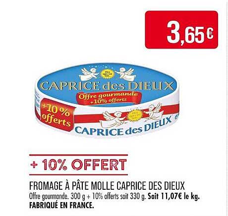FROMAGE À PÂTE MOLLE CAPRICE DES DIEUX
