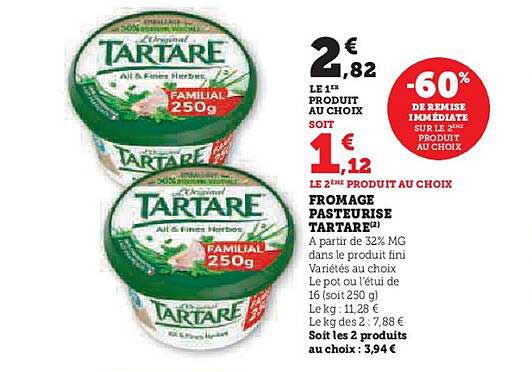 FROMAGE PASTEURISÉ TARTARE®