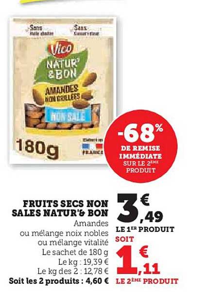 FRUITS SECS NON SALES NATUR'S BON