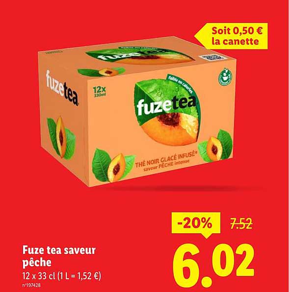 Fuze tea saveur pêche