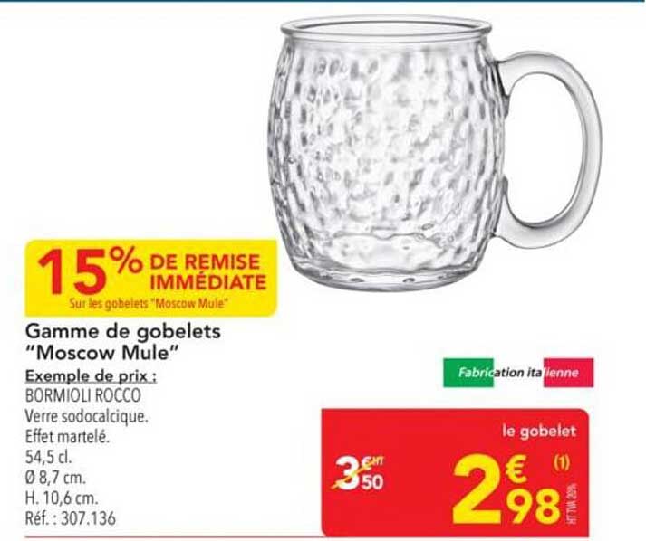 Gamme de gobelets "Moscow Mule"