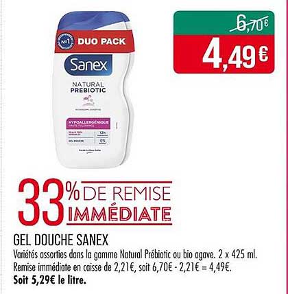 GEL DOUCHE SANEX