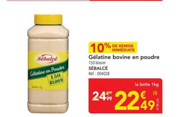 Gélatine bovine en poudre