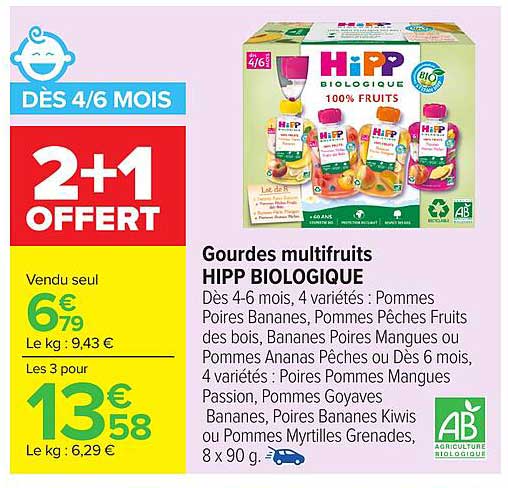 Gourdes multifruits HIP B BIOLOGIQUE