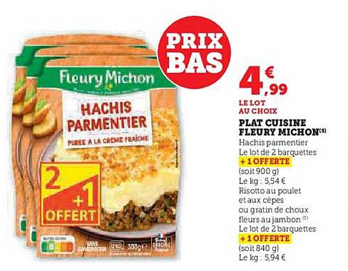Hachis parmentier Fleury Michon