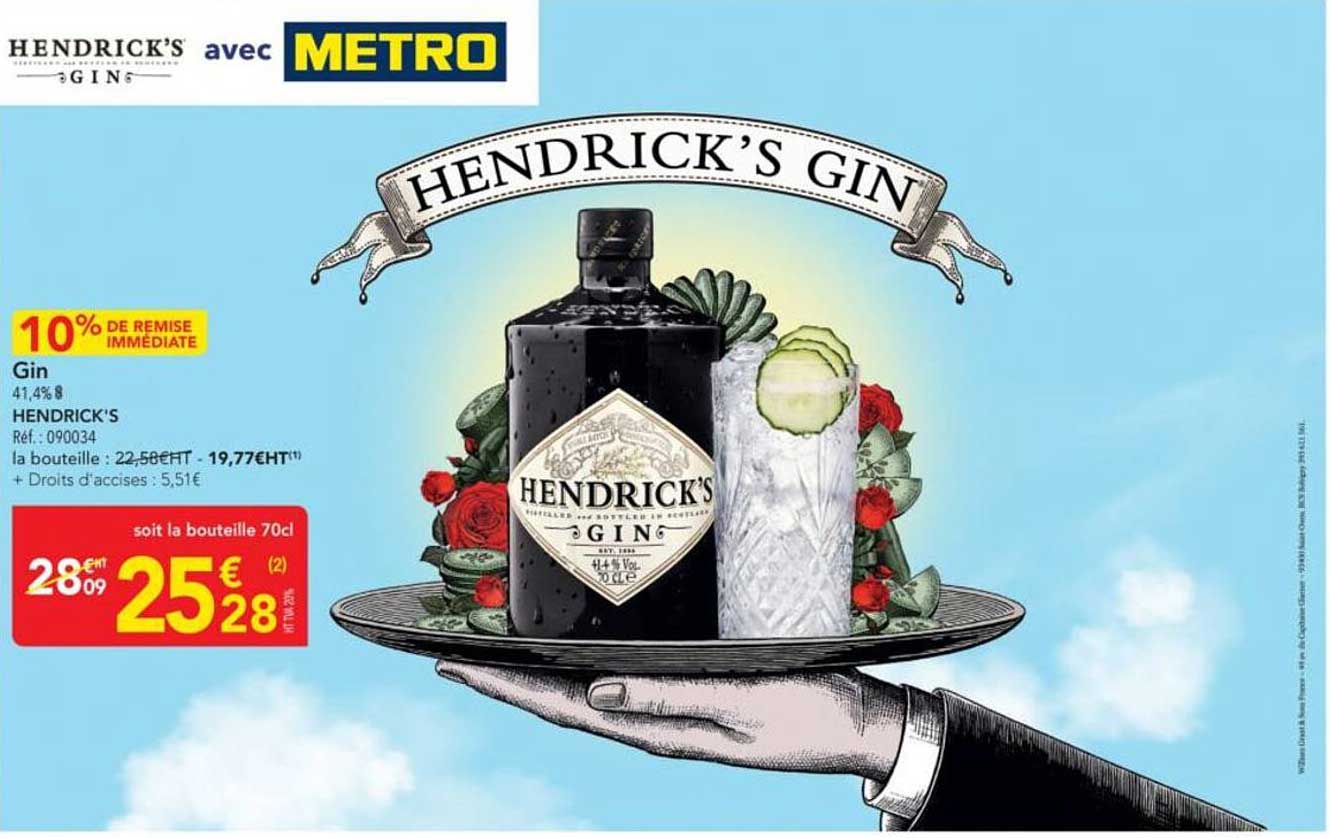 HENDRICK'S GIN - 10% DE REMISE IMMEDIATE