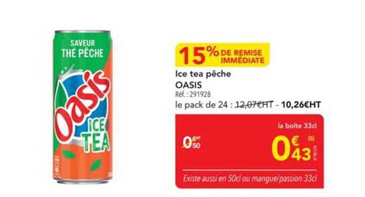 Ice tea pêche OASIS