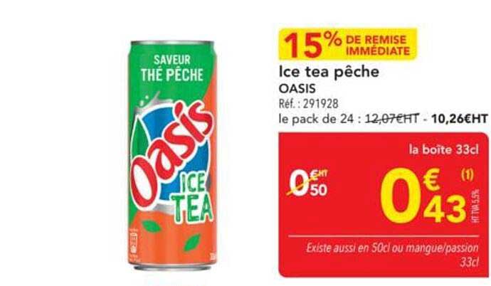 Ice tea pêche OASIS