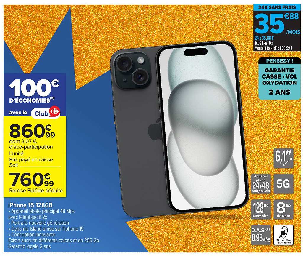 iPhone 15 128Go