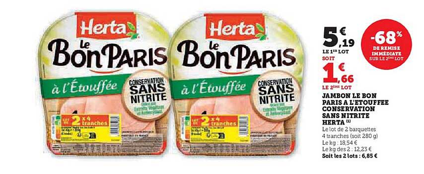 JAMBON LE BON PARIS À L'ÉTOUFFÉE