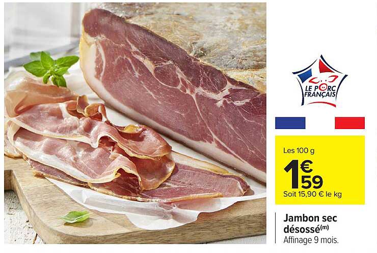 Jambon sec désossé