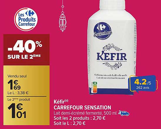 Kéfir Carrefour Sensation