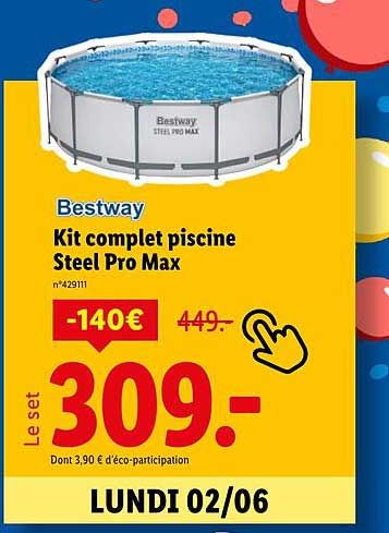 Kit complet piscine Steel Pro Max
