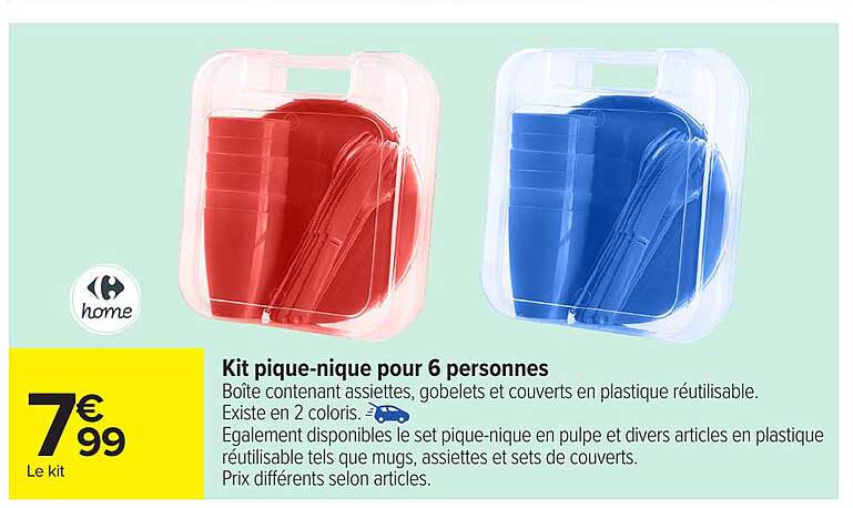 Kit pique-nique pour 6 personnes