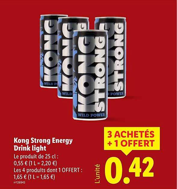 Kong Strong Energy Drink light