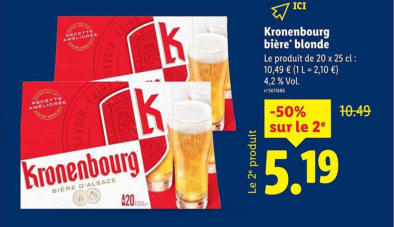 Kronenbourg bière* blonde