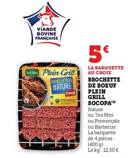 LA BARQUETTE AU CHOIX