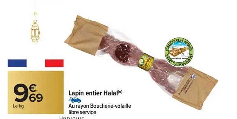 Lapin entier Halal