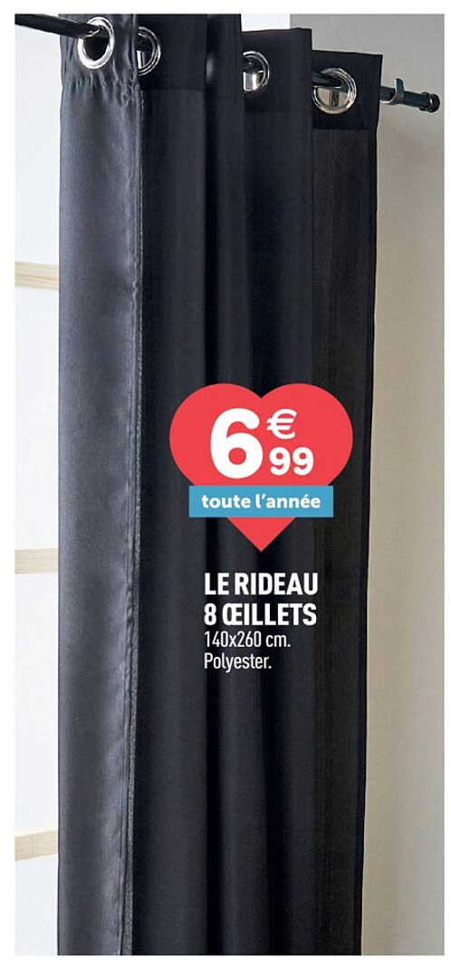 LE RIDEAU 8 ŒILLETS