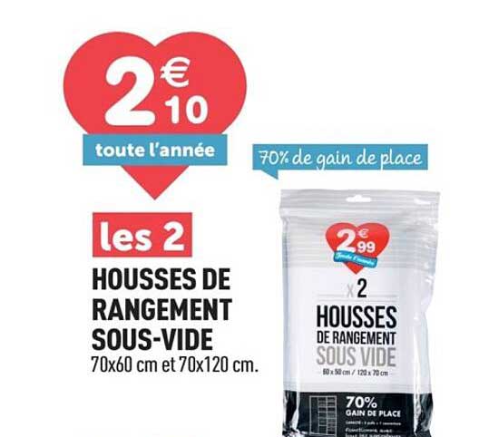 les 2 HOUSSES DE RANGEMENT SOUS-VIDE