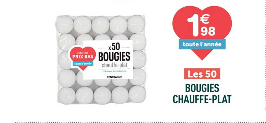 Les 50 BOUgies chauffe-plat