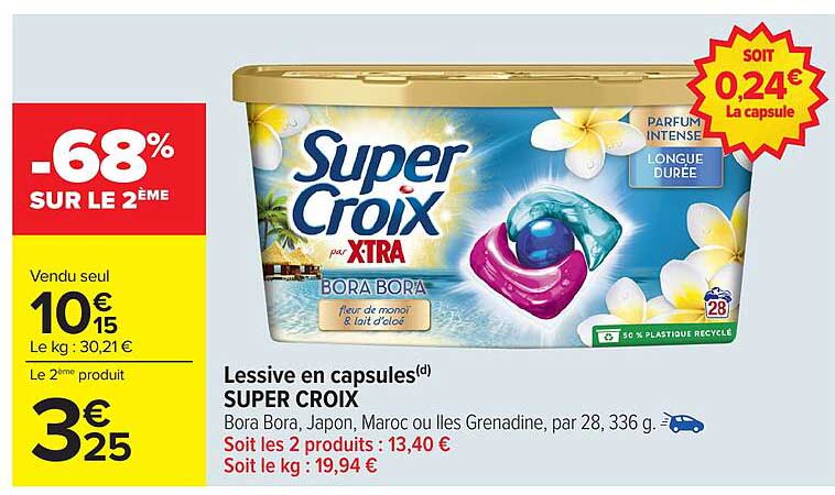 Lessive en capsules Super Croix