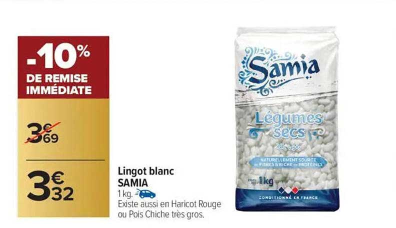 Lingot blanc SAMIA 1 kg