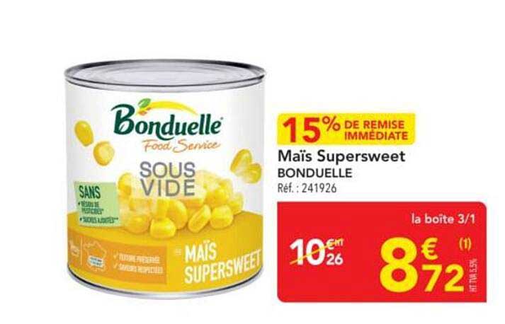 Maïs Supersweet BONDUELLE