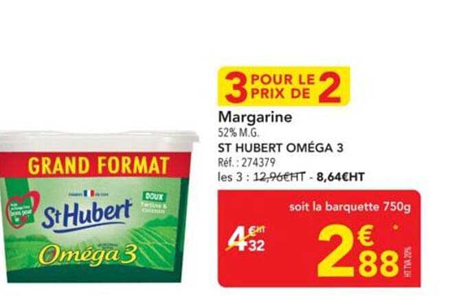Margarine 52% M.G. ST HUBERT OMEGA 3