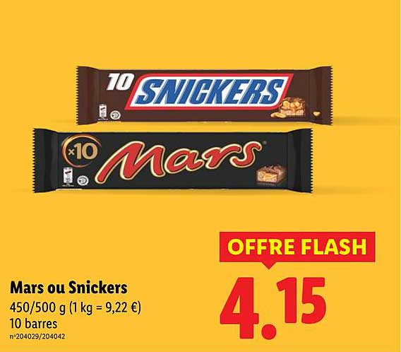 Mars ou Snickers