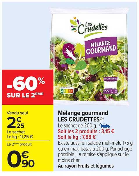 Mélange gourmand LES CRUDETTE